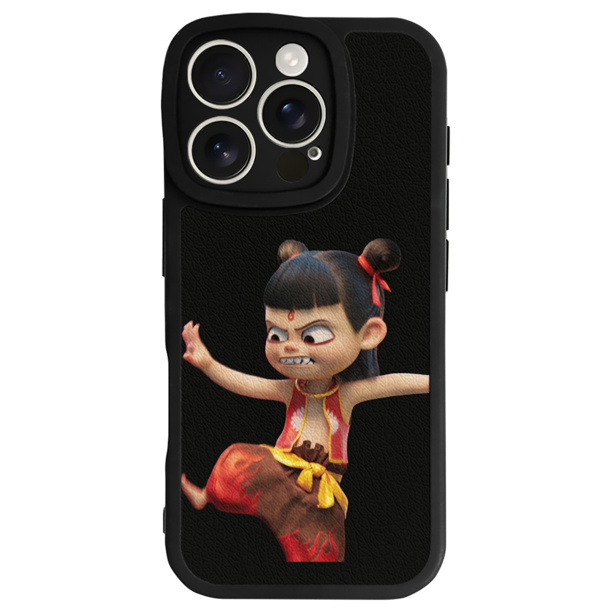 （画像用） Ne Zha 2 ナタ 魔童の大暴れ 【iPhone 16シリーズ対応】シリコンスマホケース（レザー調） 材質：シリコン